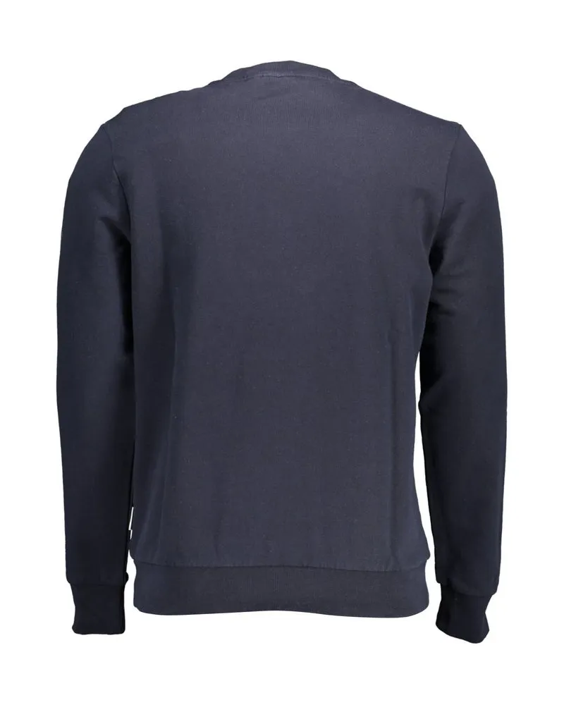 Napapijri Logo-Print Cotton Sweatshirt — Blue Blue