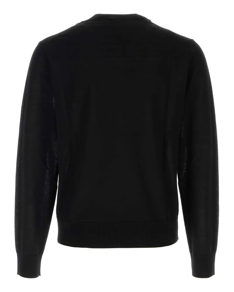 Dsquared2 Men Black Wool Sweater Exterior: Maglieria Black