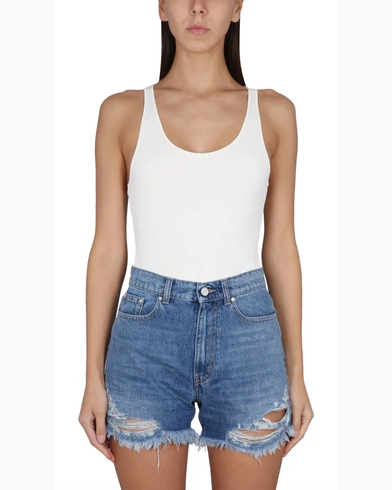 Stella McCartney Compact Knit Viscose Bodysuit — White White