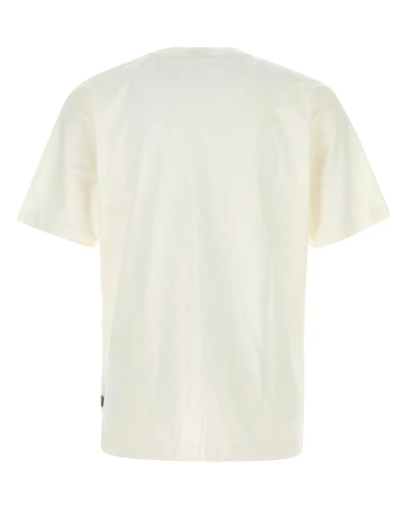 New Balance Men's White Cotton T-Shirt Seasalt Exterior White