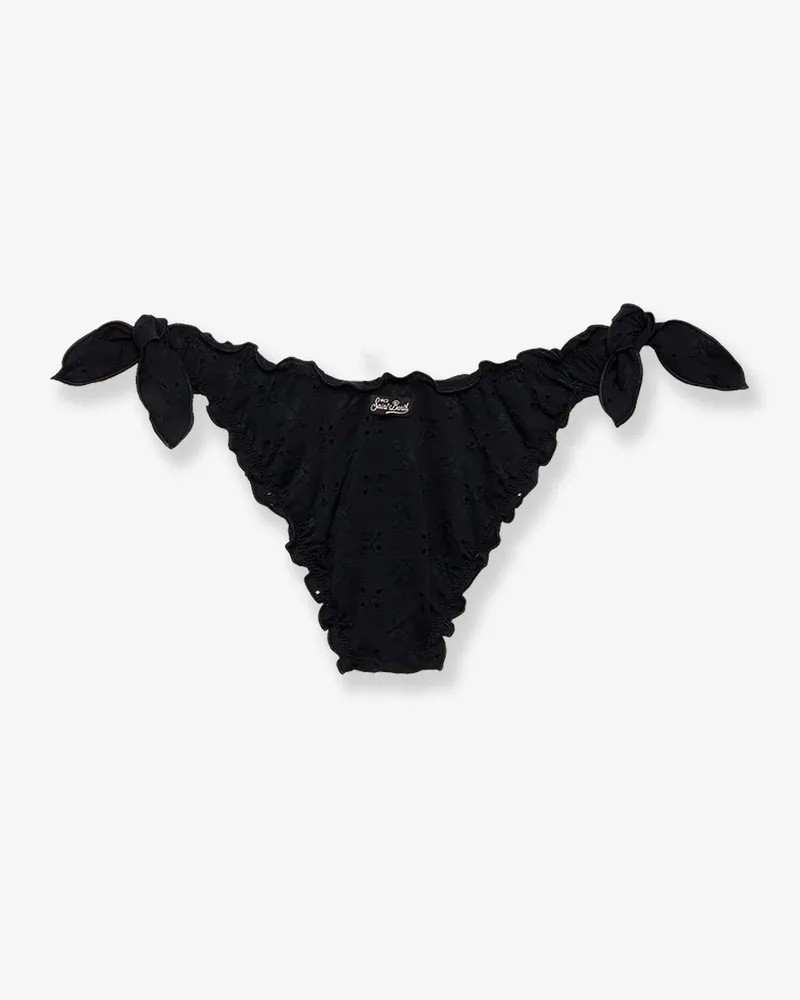 MC2 Saint Barth Women's Bikini Bottoms Moon Lurex Black Viscose Swimwear Sea Clothing Black
