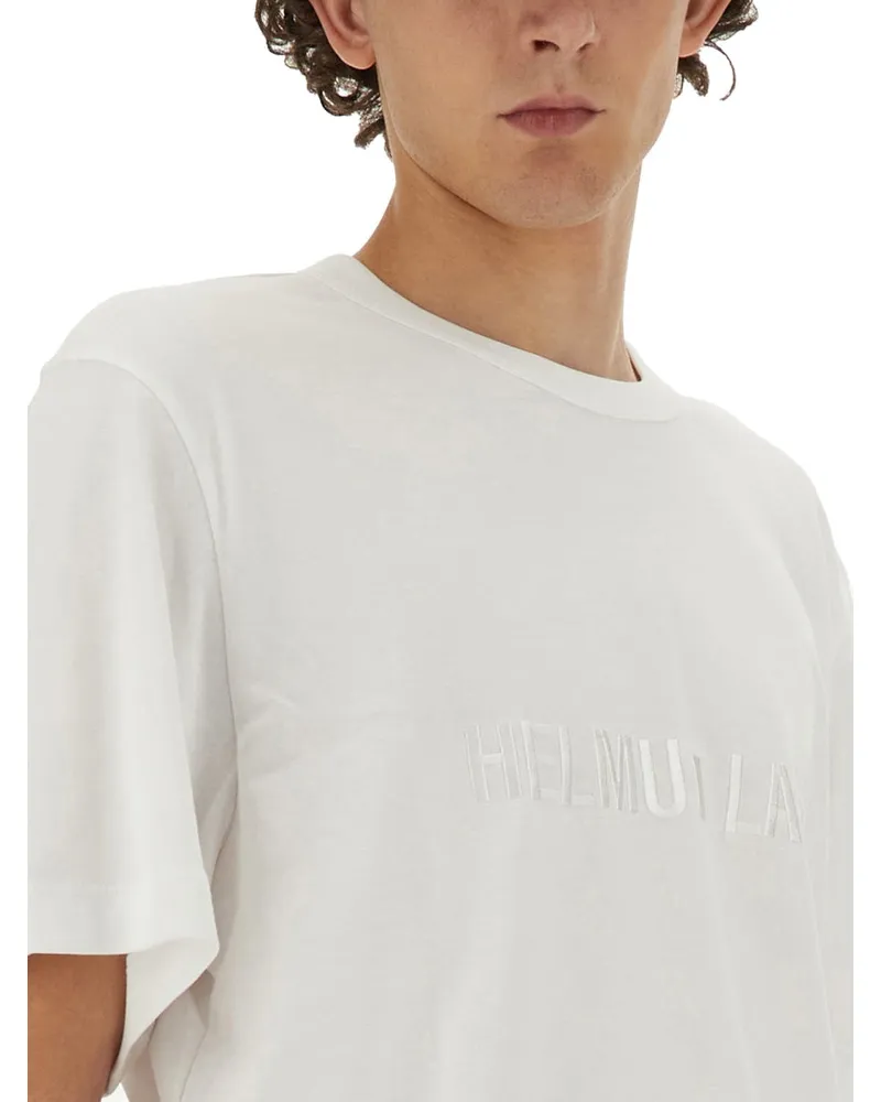 Helmut Lang Logo Cotton T-Shirt — White White