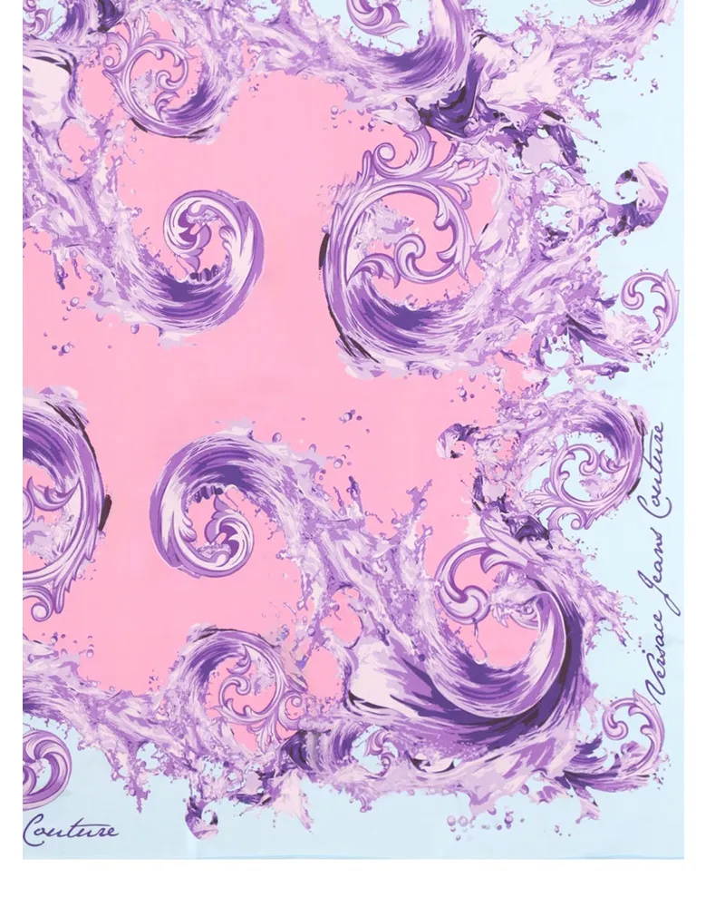 Versace Jeans Silk Foulard Scarf — Purple Purple