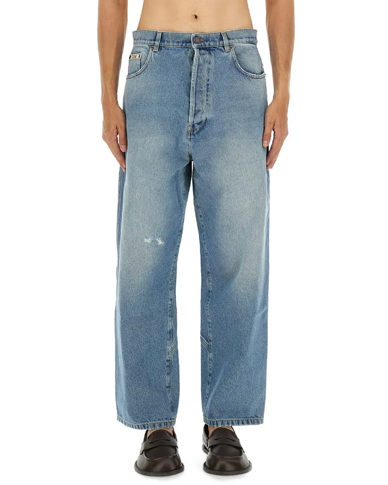 Moschino Cotton Denim Jeans — Blue Blue