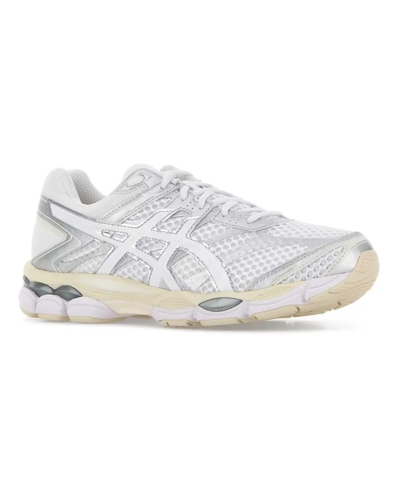 Asics Unisex White Fabric Gel-Cumulus 16 Sneakers Whitewhite White