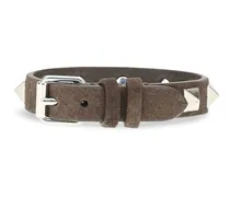 Men's Rockstud Leather Bracelet Testa Di Moro Calf Bos Taurus Bracelets