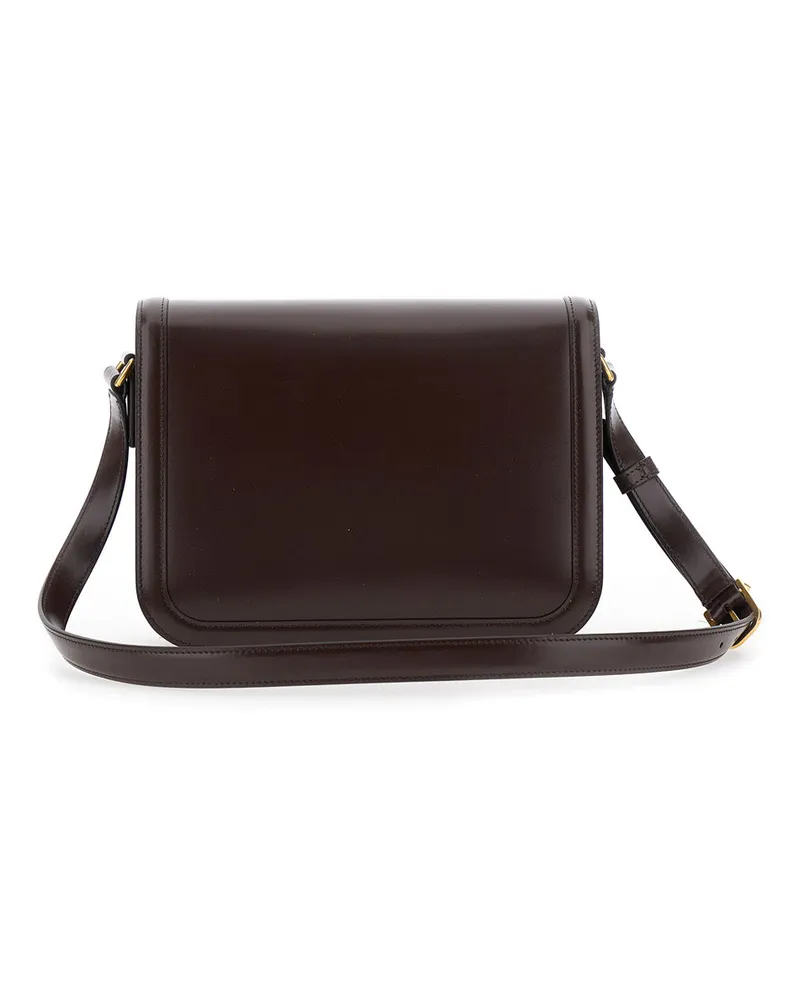 Valentino Garavani Women's Brown Crossbody Bag With Vlogo Detail Calf Shoulder Brown