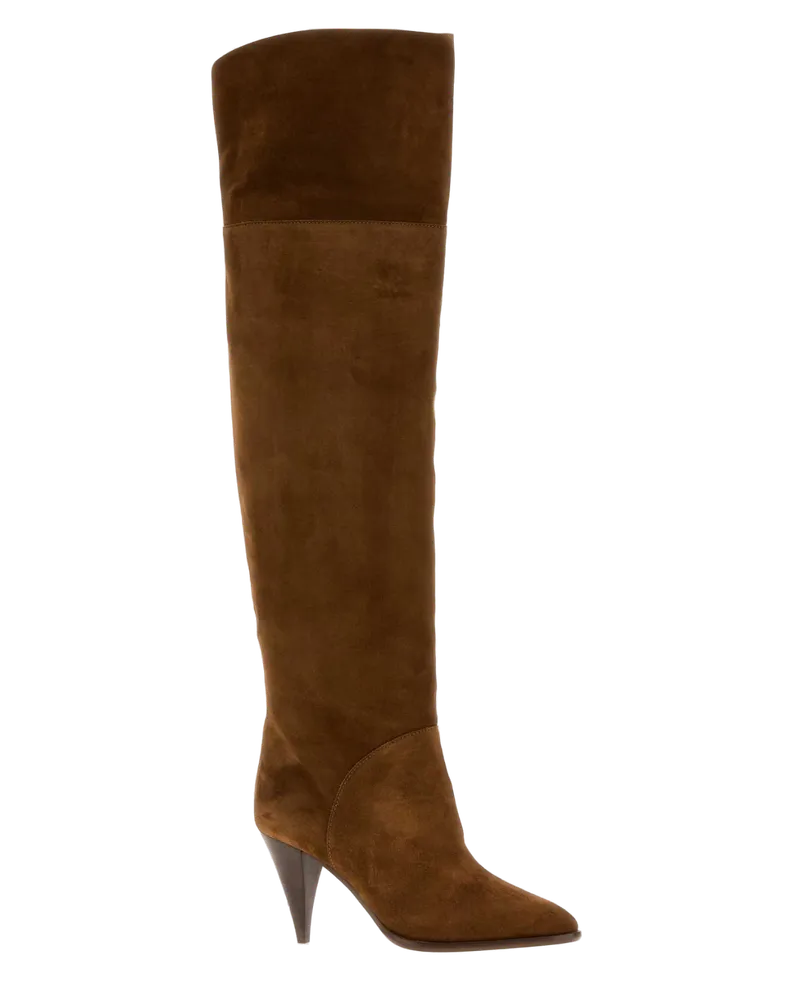 Casadei Women's Brown Suede Boots Sella Stivali Brown