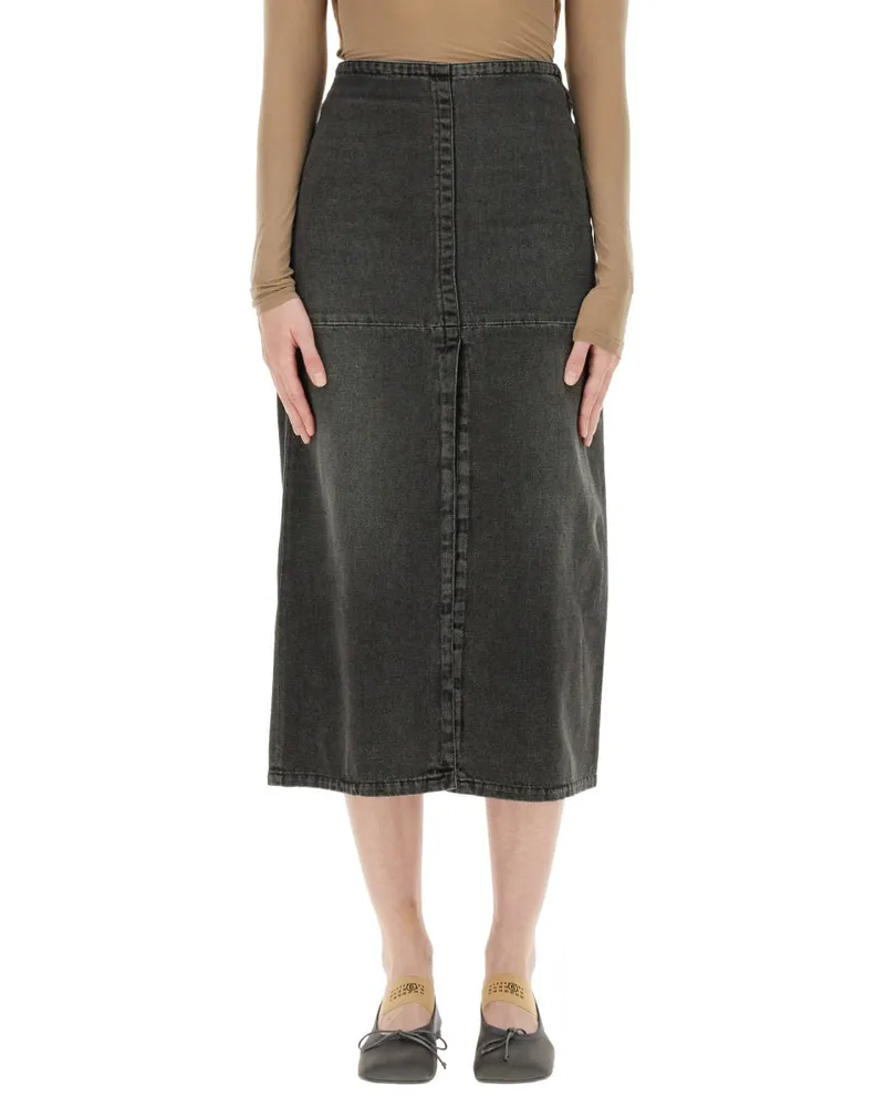 Maison Margiela Long Denim Skirt — Gray Gray