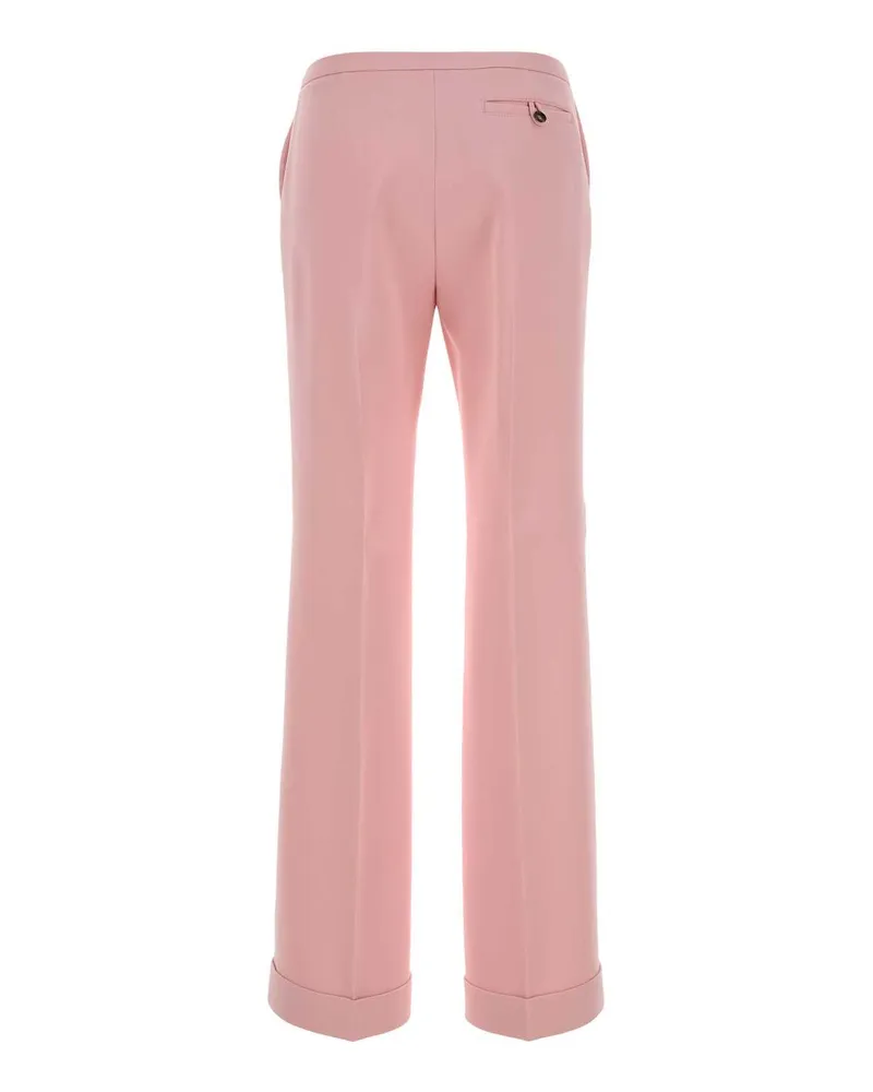 Alberta Ferretti Women's Pink Crepe Pant Rosa Viacea Pantaloni Pink