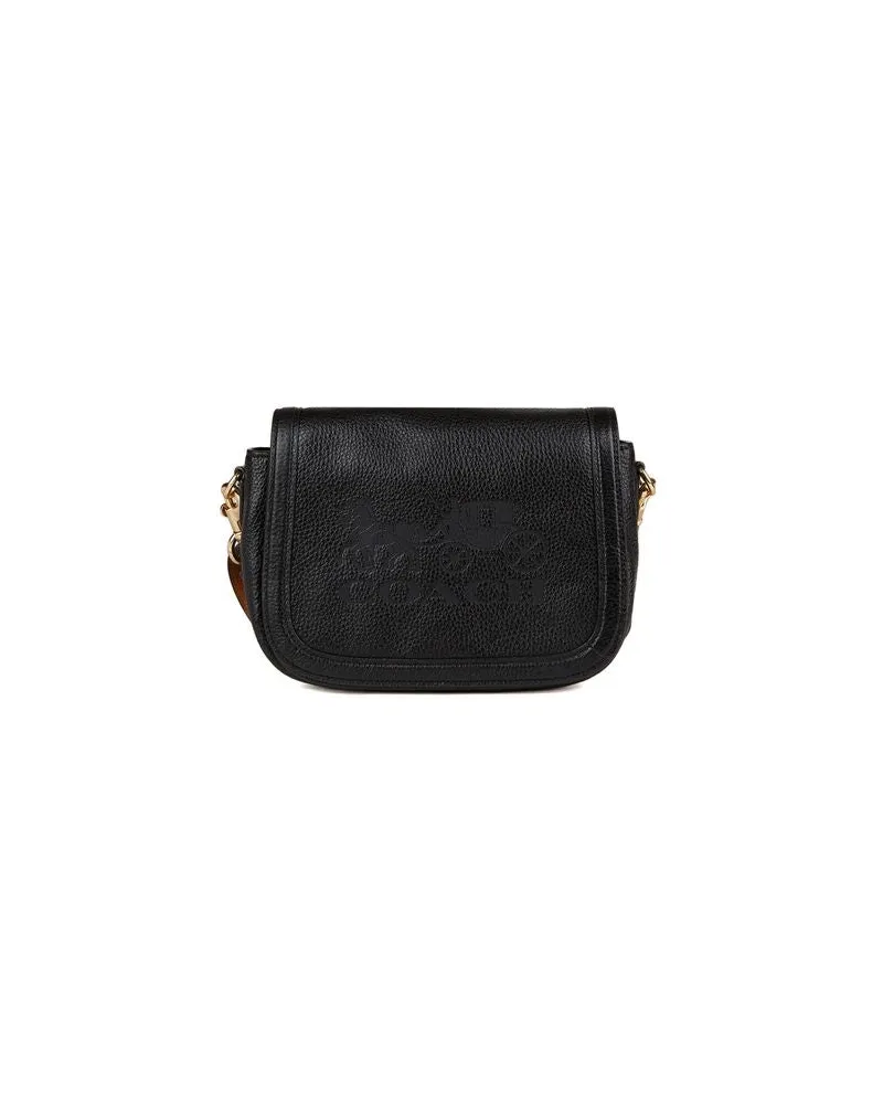 Coach Women's Crossbody Bag Black Leather Crossbody-bags Black