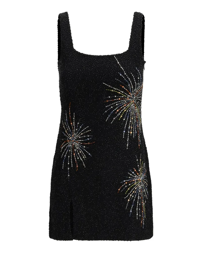 STAUD Beaded Mini Dress — Black Black