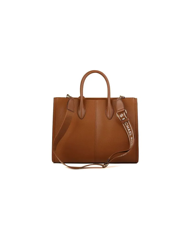 Michael Kors Women's Tote Luggage Leather Tote-bags Brown