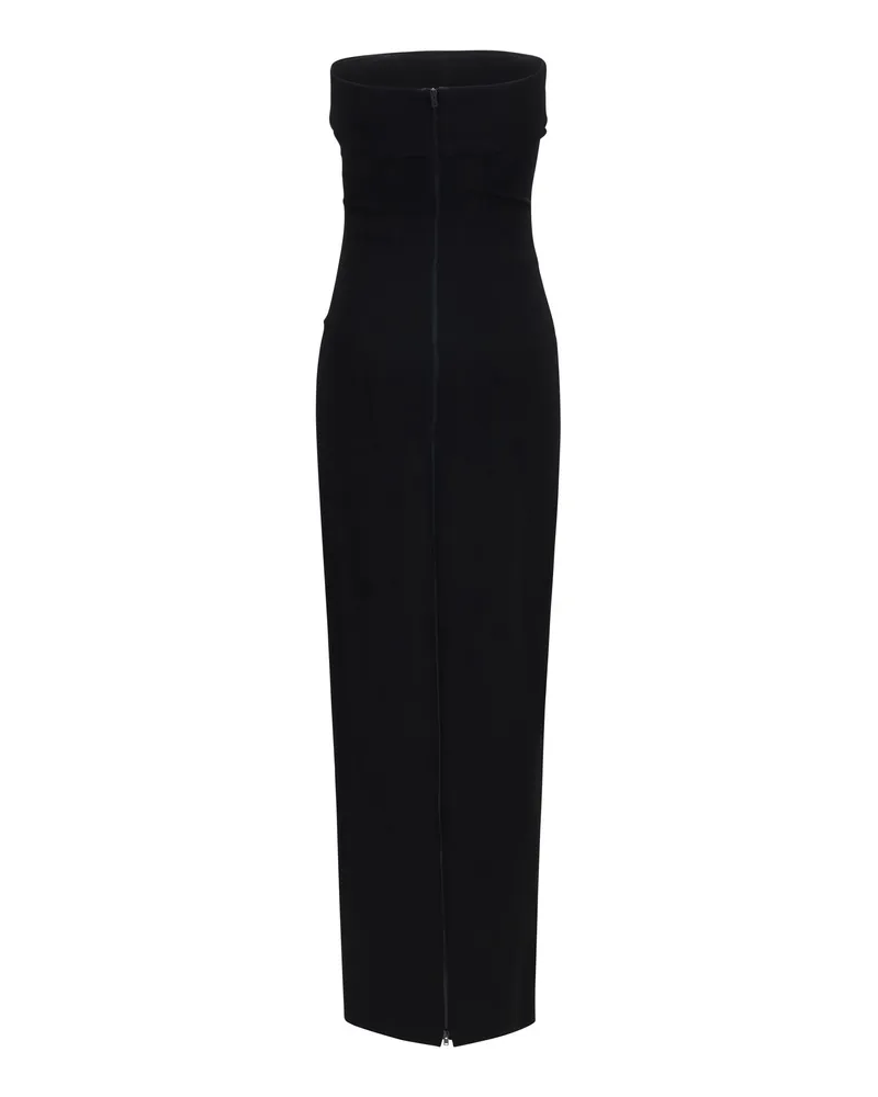 Balmain Women's Long Stretch Viscose Dress Noir Viscose; Polyamide; Elastane Black