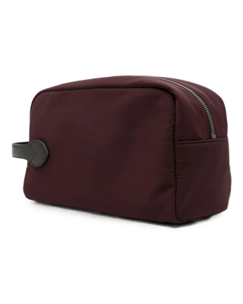 Emporio Armani Logo-Plaque Nylon Clutch — Burgundy Burgundy