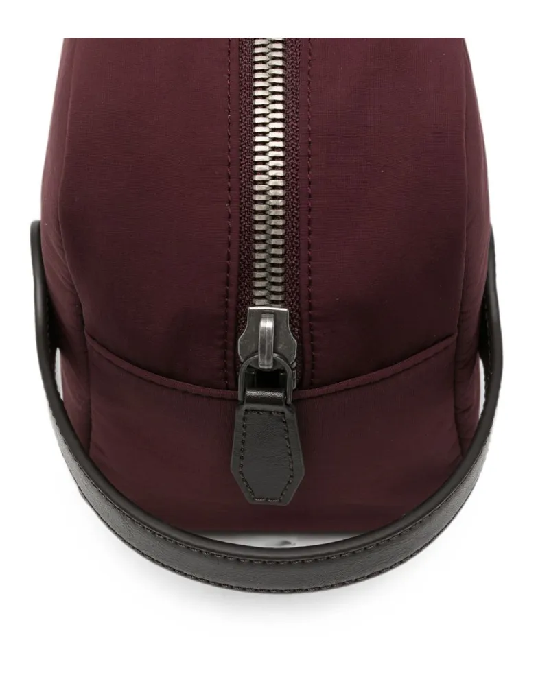 Emporio Armani Logo-Plaque Nylon Clutch — Burgundy Burgundy