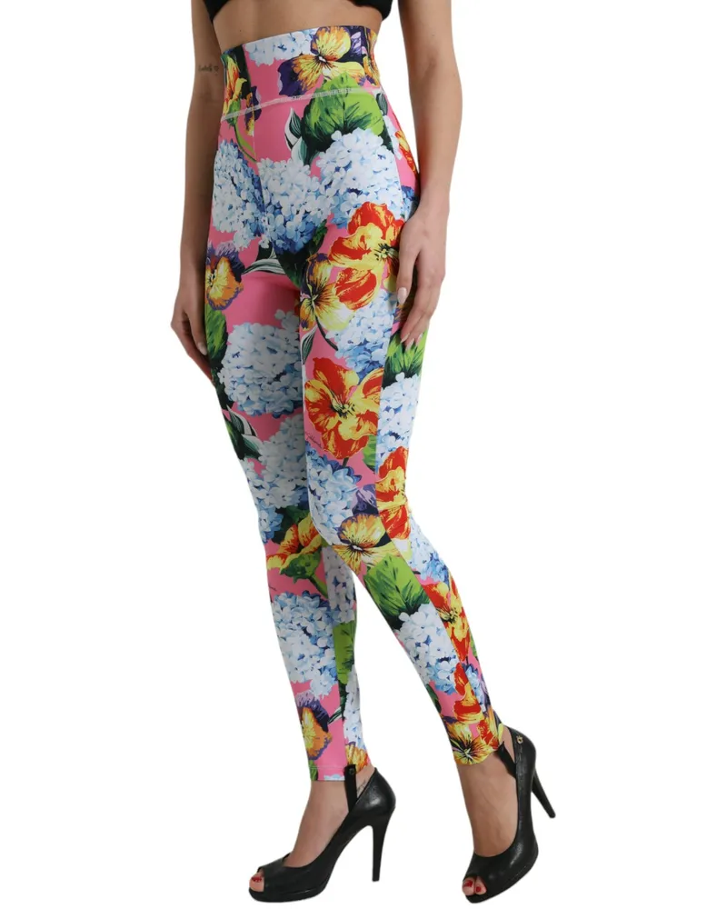 Dolce & Gabbana Women Floral-Print High-Waist Leggings Multicolor Nylon Polyester Elastane Multicolor