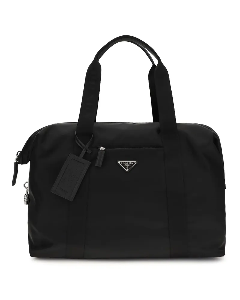 Prada Men's Travel Bag Black Calf Leather (bos Taurus) Luggage & Holdalls Black