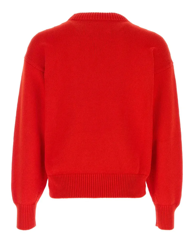 Jil Sander Men's Red Cotton Sweater Chilired Cotone Maglie Red
