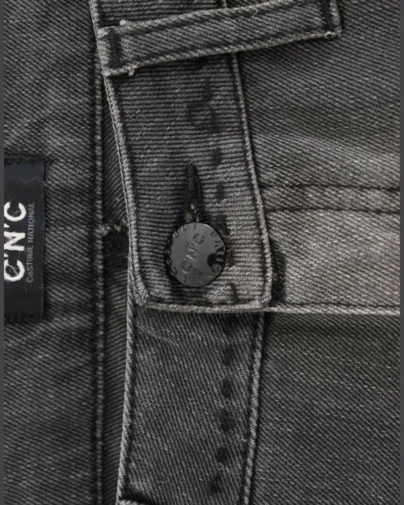 CoSTUME NATIONAL Women's Gray Straight Leg Jeans Cotton Clothing Gray