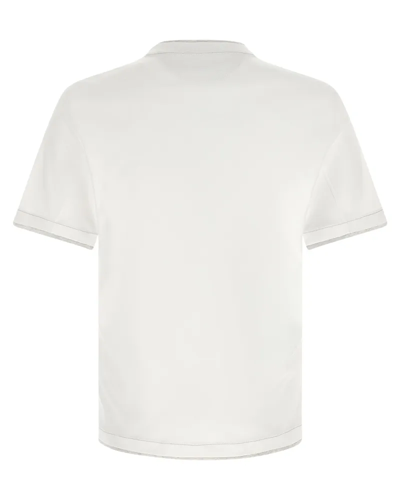 Brunello Cucinelli Men White Cotton T-Shirt White