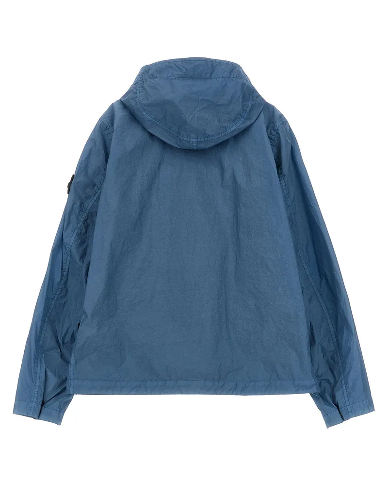 Stone Island Crinkled Nylon Jacket — Blue Blue