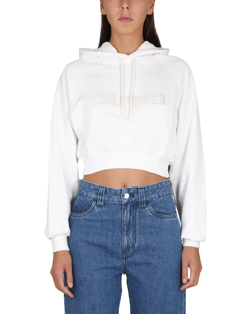 SUNNEI Cotton Drawstring Hoodie — Beige Beige