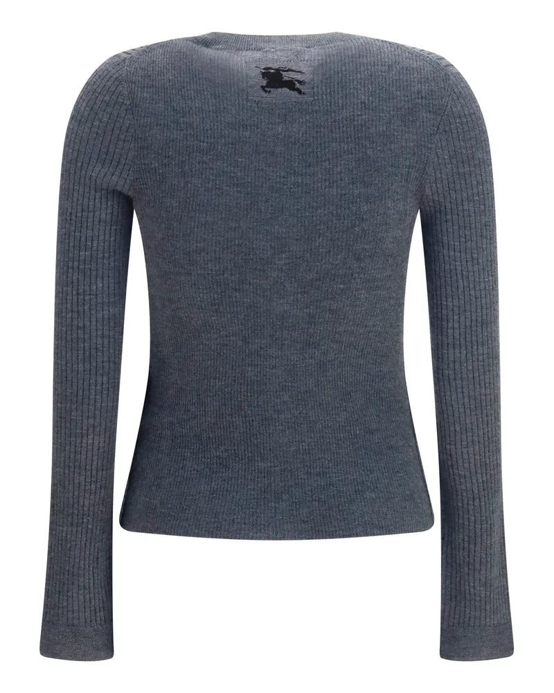 Burberry Women's Cashmere Cardigan Grey Melange Kashmir-Capra Hircus Kashmir/capra Sweater Grey