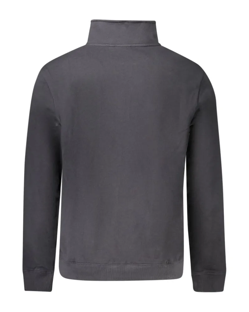 Napapijri Half-Zip Cotton Sweatshirt — Black Black