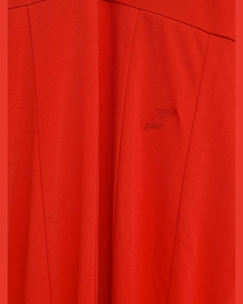 Jacquemus Batwing-Sleeve Jersey Dress — Red Red