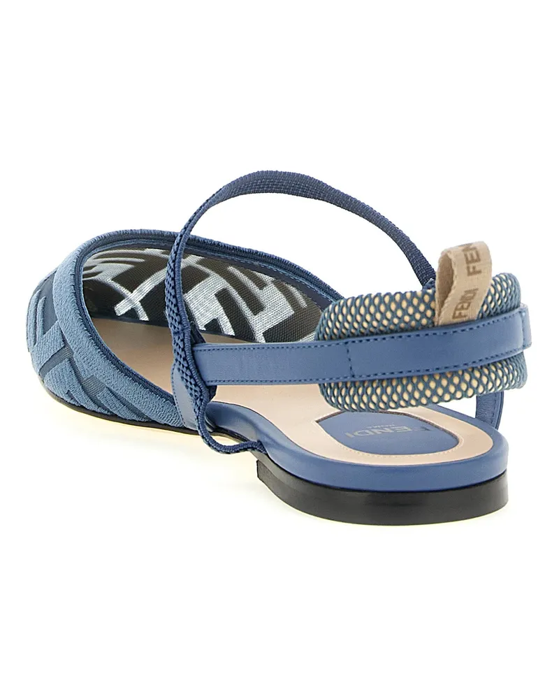 Fendi Colibrì Lite Flat Sandal — Blue 