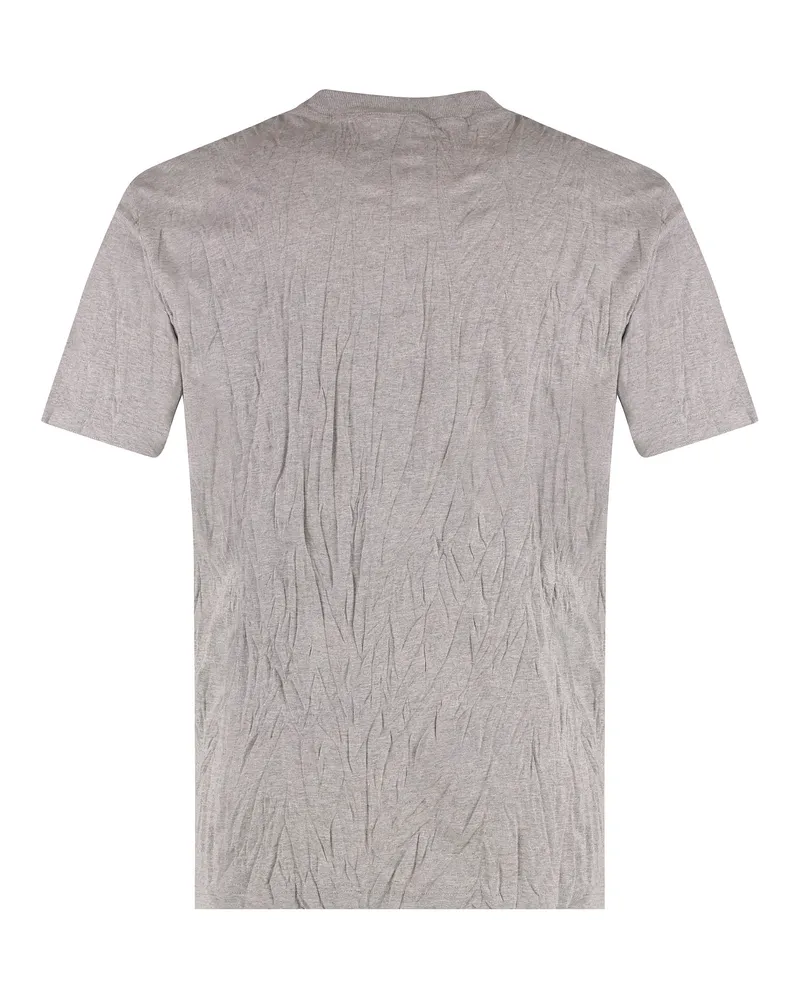 Bottega Veneta Men's Grey Cotton-Jersey T-Shirt General Cotton T-Shirts And Polos Gray