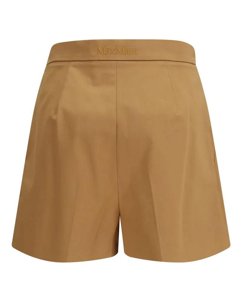 Max Mara Women's Stretch Cotton Satin Shorts Terra Cotton; Elastane Bermuda Terra