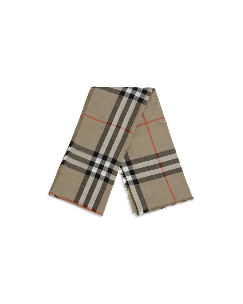 Burberry Men's Beige Wool Scarf Beige