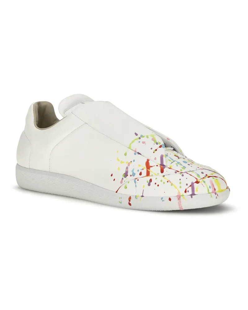 Maison Margiela Men's Future Leather Sneakers White-Multicolor White/multicolor White