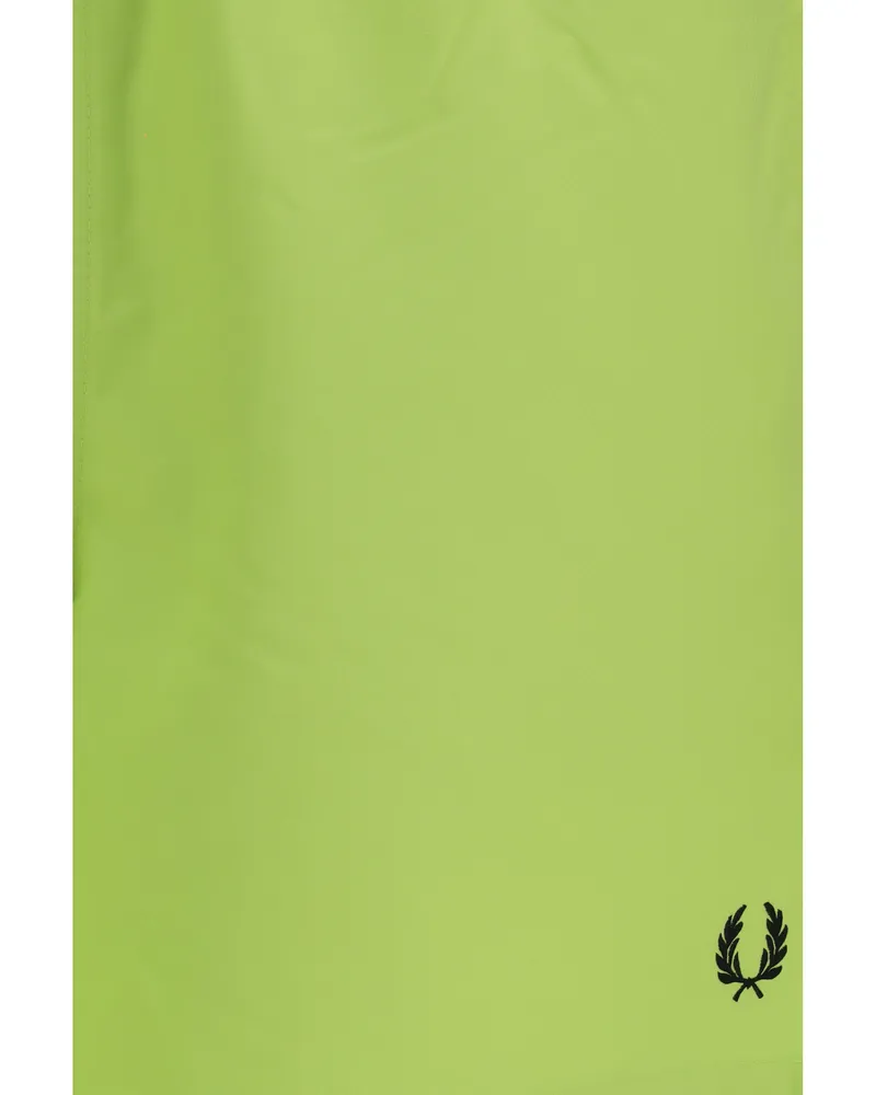 Fred Perry Men Swim Shorts Citron Recycled Polyester Beachwear Sea Clothing Green