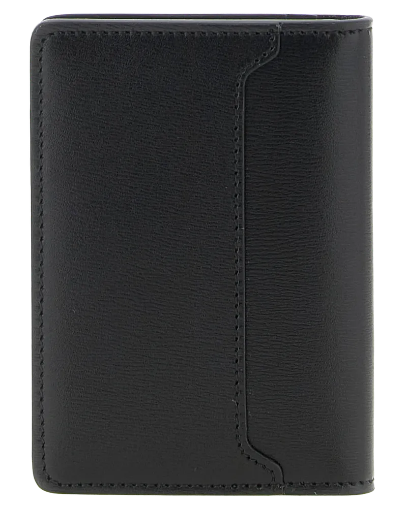 Fendi Calfskin Leather Card Case — Black Black