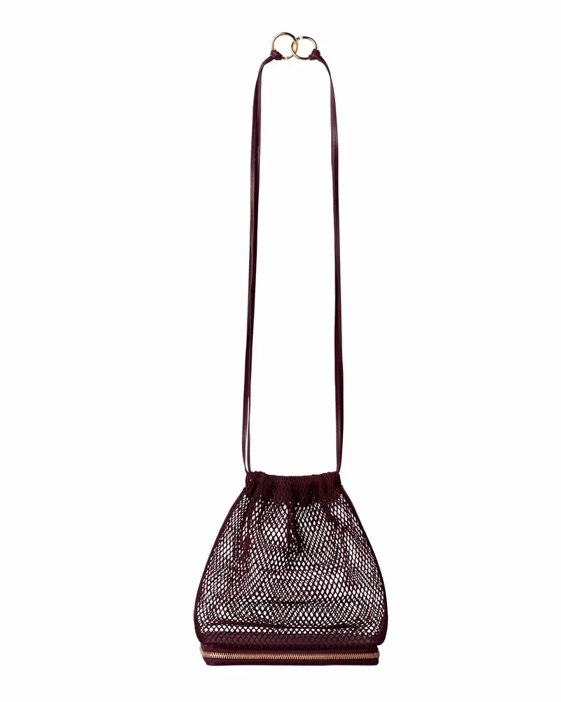 Alaïa Le Pochon Shoulder Bag — Burgundy Burgundy