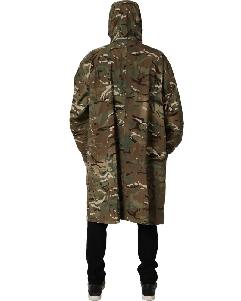 Dolce & Gabbana Camouflage Nylon Hooded Coat — Multicolor Multicolor