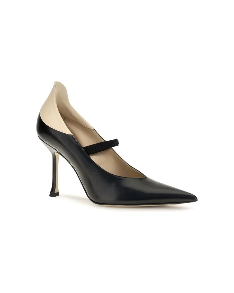 Fendi Calf Leather Stiletto Pump — Black Black