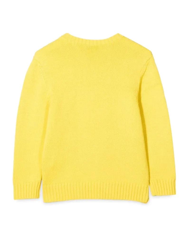 Givenchy Jacquard Logo Wool Sweater — Yellow Yellow