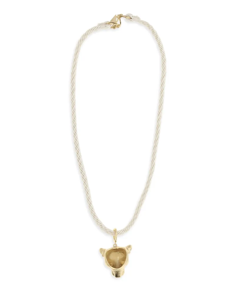 forte_forte Women's Sculpture Necklace With Puma Pendant Seta Bronze Necklaces Bronze