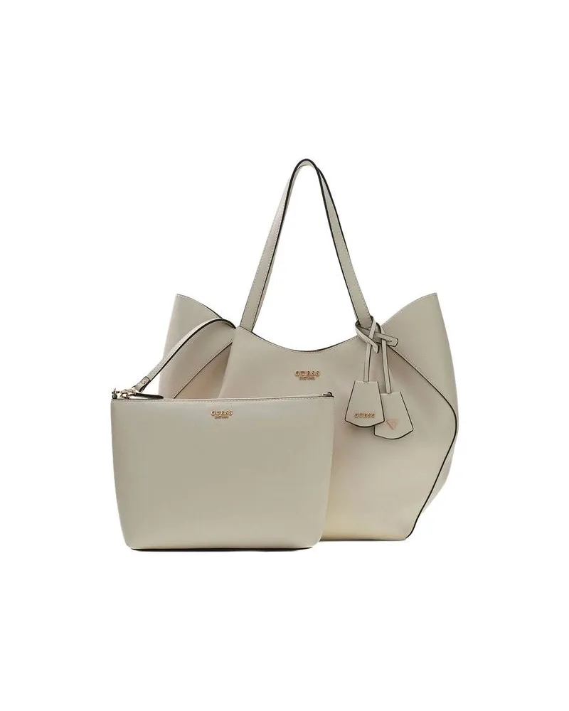 Guess Women's Tote Bag Off White Polyurethane - Tote-Bags White