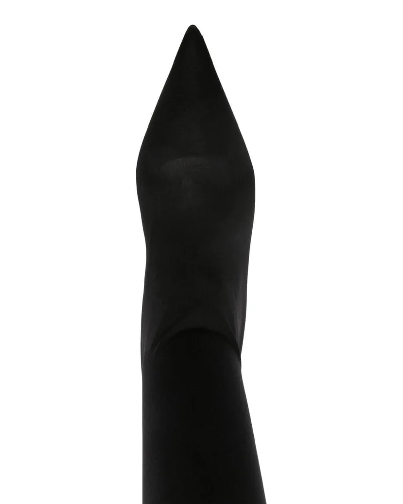 Dolce & Gabbana Stretch-Jersey Thigh-High Boot — Black Black