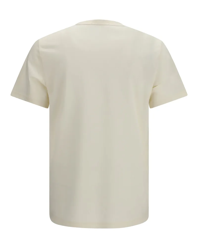 Fred Perry Men's Tennis Net-Inspired Graphic T-Shirt Ecru Cotton T-Shirts And Polos Beige