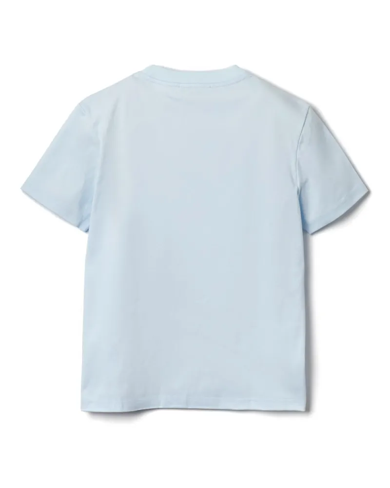 Lanvin Embroidered Script Logo T-Shirt — Blue Blue