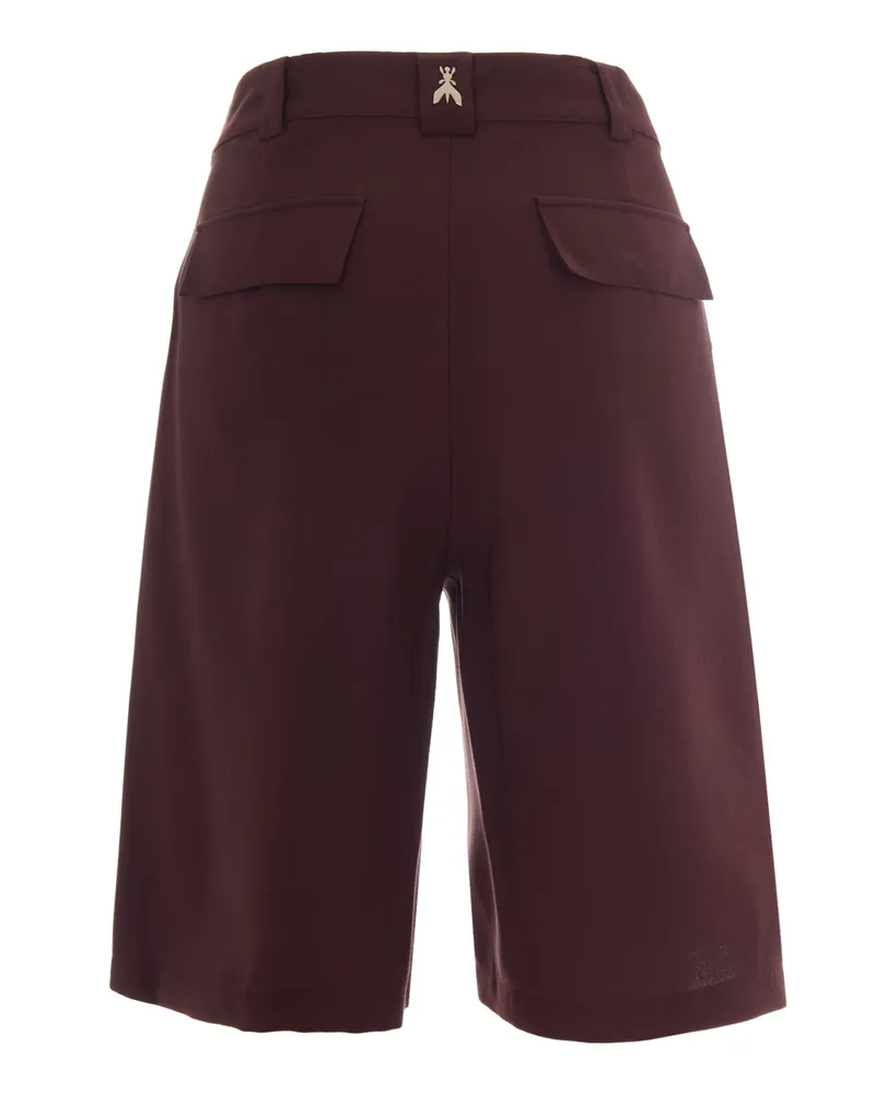 Patrizia Pepe Women's Bermuda Tencel Shorts Wood Brown Viscose Brown