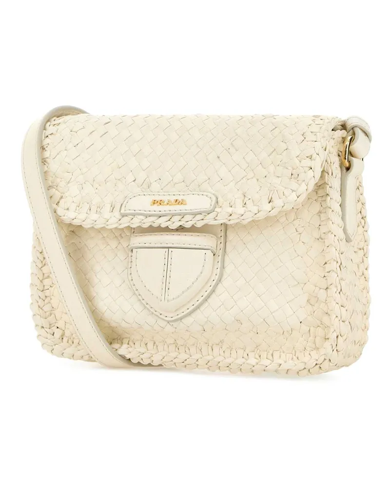 Prada Leather Shoulder Bag — Beige Beige