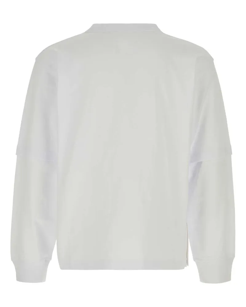 Sacai Unisex Cotton Jersey With Pocket T-Shirt White White