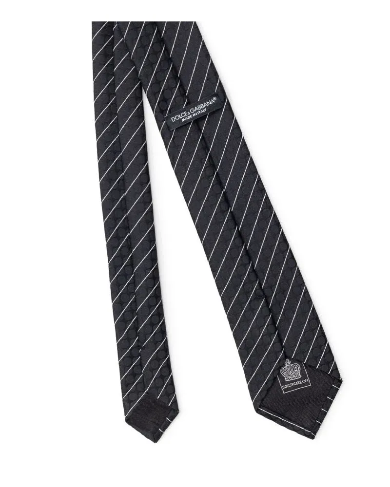 Dolce & Gabbana Men's Black Polyester Tie Black